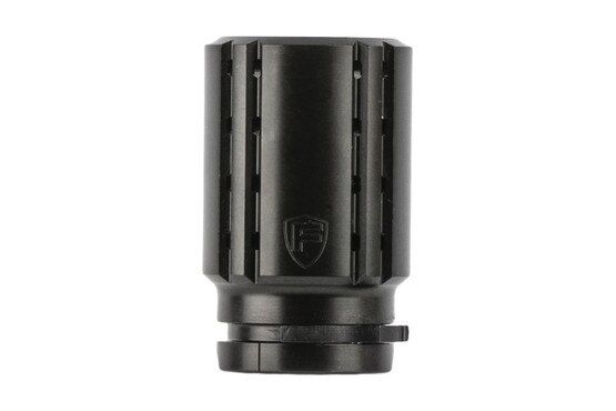 Fortis Manufacturing SHIELD for CONTROL-series muzzle brakes is machined from 4140 steel with a tough nitride finish.